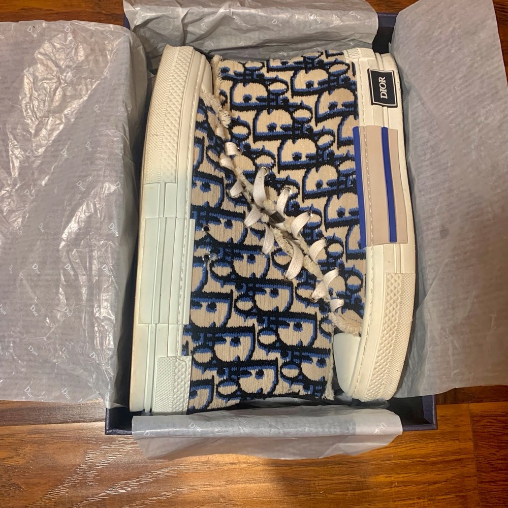 DIOR B23 HIGH BEIGE BLACK NAVY TAPESTRY